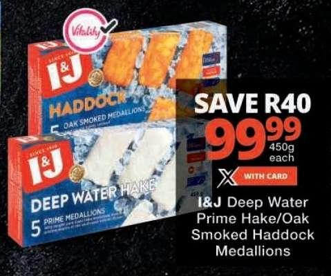 I&J Deep Water Prime Hake/Oak Smoked Haddock Medallions