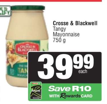 CROSSE & BLACKWELL TANGY MAYONNAISE