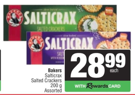 Bakers Salticrax Salted Crackers