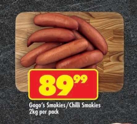 Gogo’s Smokies/Chilli Smokies