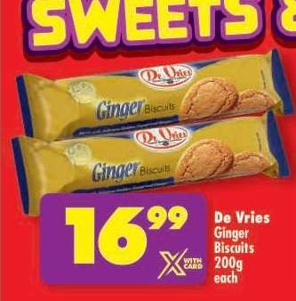 De Vries Ginger Biscuits