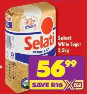 Selati White Sugar-2.5Kg