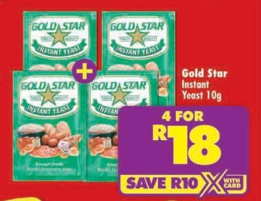 GOLD STAR INSTANT YEAST 10g