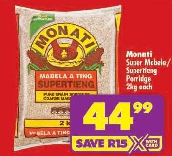 Monati Super Mabele/Supertieng Porridge 2kg