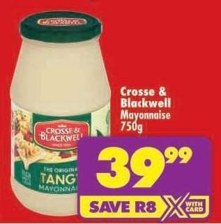 Crosse & Blackwell Mayonnaise 750g