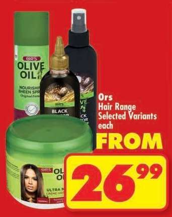 Ors Hair Range Selected Variants