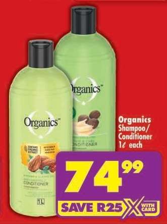 Organics Shampoo Conditioner
