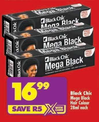 Black Chic Mega Black Hair Colour 28ml each
