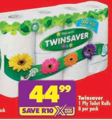 TWINSAVER 1-PLY TOILET ROLLS