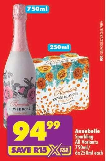 Annabelle Sparkling All Variants 750ml/6x250ml each