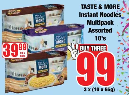 TASTE & MORE Instant Noodles Multipack Assorted 10's