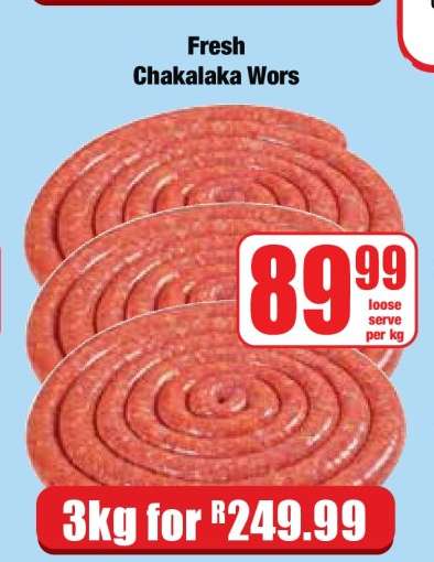 Fresh Chakalaka Wors