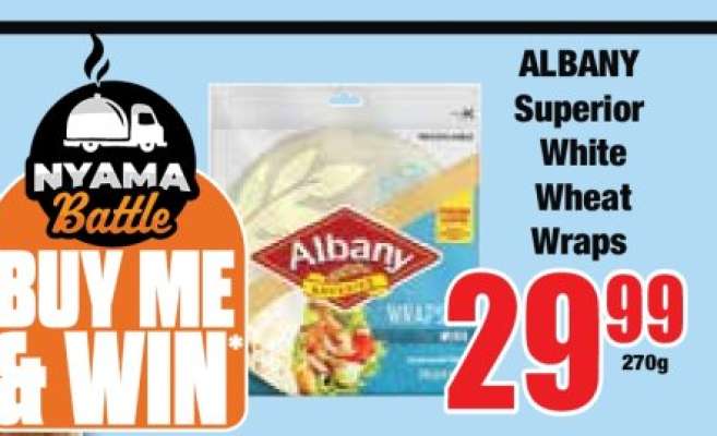 ALBANY Superior White Wheat Wraps