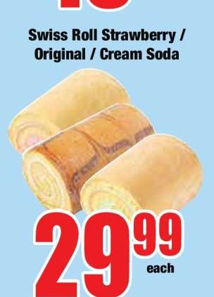 Swiss Roll Strawberry / Original / Cream Soda