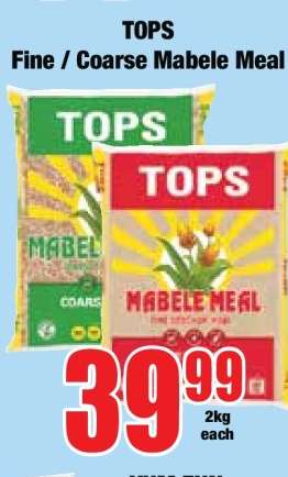 TOPS Fine / Coarse Mabele Meal
