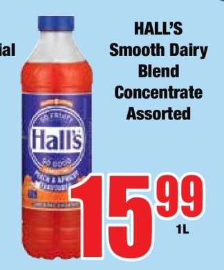 HALL'S Smooth Dairy Blend Concentrate Assorted