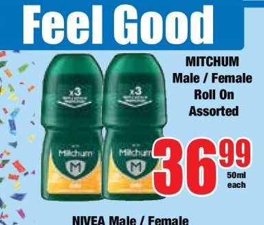 MITCHUM Male / Female Roll On Assorted