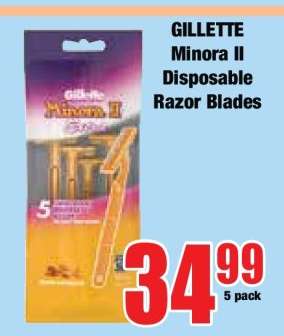GILLETTE Minora II Disposable Razor Blades