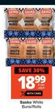 Sasko White Buns/Rolls