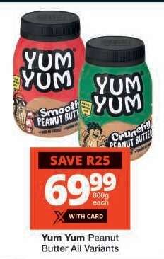 Yum Yum Peanut Butter All Variants