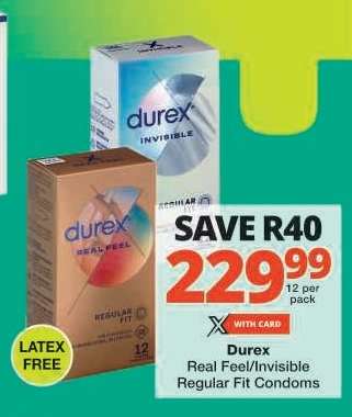 Durex Real Feel/Invisible Regular Fit Condoms