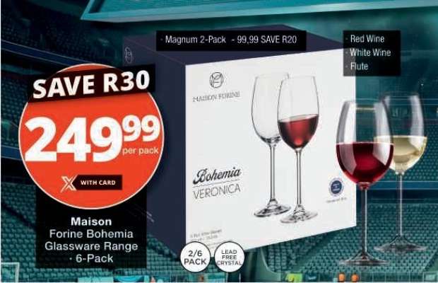 Maison Forine Bohemia Glassware Range - 6-Pack