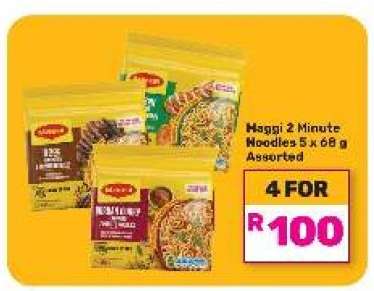 Maggi 2 Minute Noodles 5 x 68 g Assorted