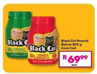 Black Cat Peanut Butter 800 g Assorted