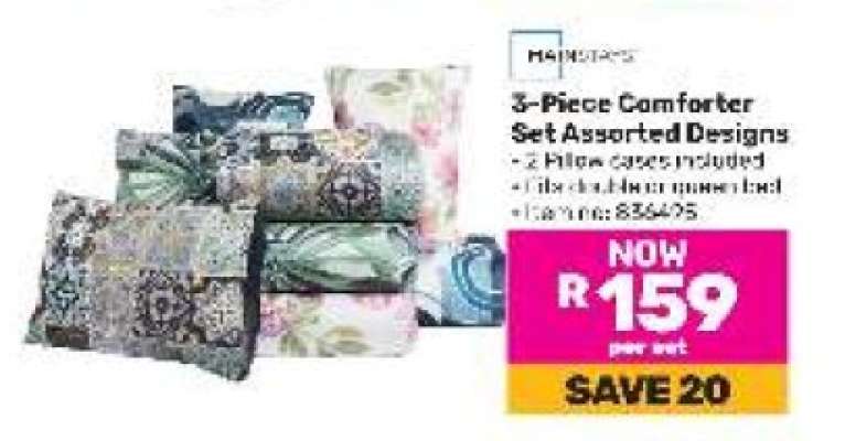 3-Piece Comforter Set Assorted Designs