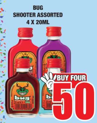BUG SHOOTER ASSORTED 4 X 20ML
