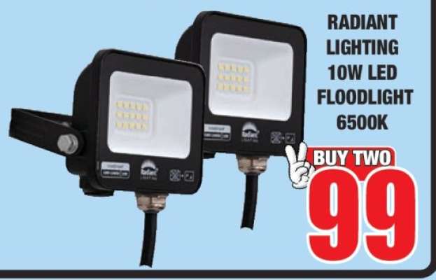 RADIANT LIGHTING 10W LED FLOODLIGHT 6500K