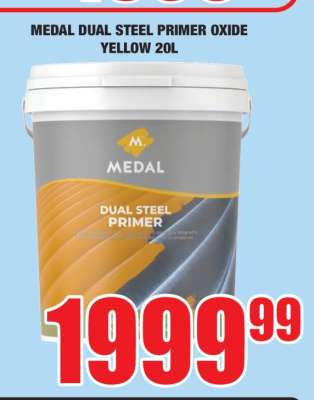 MEDAL DUAL STEEL PRIMER OXIDE YELLOW 20L