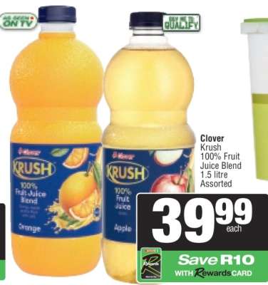 Clover Krush 100 Fruit Juice Blend