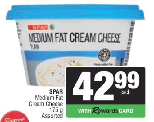 SPAR Medium Fat Cream Cheese