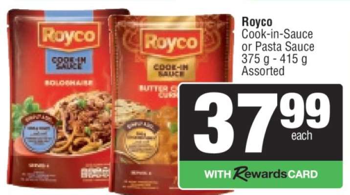 Royco Cook-in-Sauce or Pasta Sauce