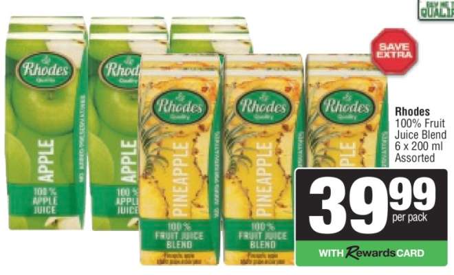 RHODES 100% FRUIT JUICE BLEND