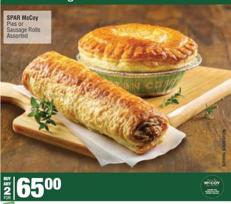 SPAR McCoy Pies or Sausage Rolls Assorted