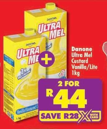 Danone Ultra Mel Custard Vanilla/Lite 1kg