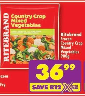 RITEBRAND FROZEN COUNTRY CROP MIXED VEGETABLES 900g
