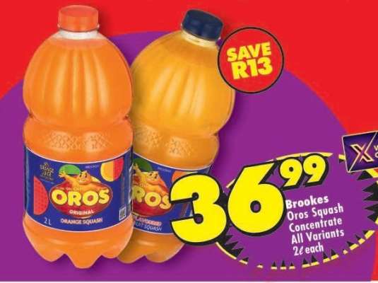 BROOKES OROS SQUASH CONCENTRATE all variants