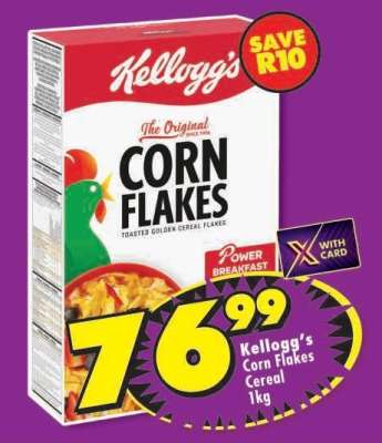 Kellogg's Corn Flakes Cereal 1kg