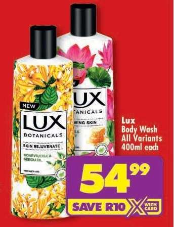 LUX BODY WASH all variants 400ml each