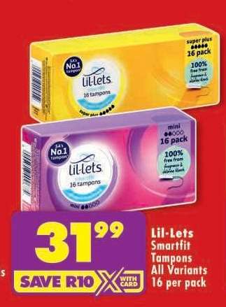 LIL-LETS SMARTFIT TAMPONS