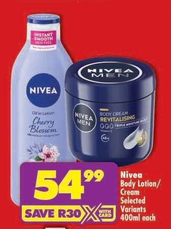 NIVEA BODY LOTION/CREAM