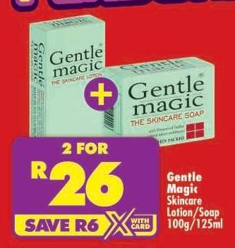 Gentle Magic Skincare Lotion/Soap 100g/125ml