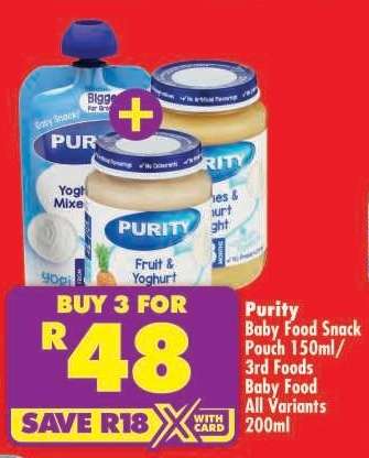 Purity Baby Food Snack