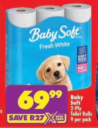 Baby Soft 2-Ply Toilet Rolls