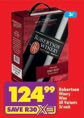 Robertson Winery Wine