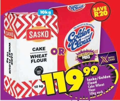 SASKO/GOLDEN CLOUD CAKE WHEAT FLOUR 10kg