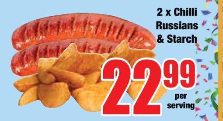 2 x Chilli Russians & Starch